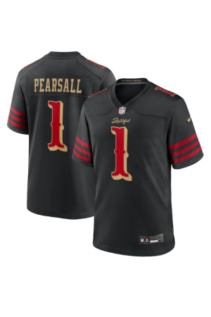 Men’s Nike Ricky Pearsall Black San Francisco 49ers 2025 Rivalries Collection Game Jersey