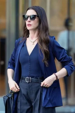 Anne Hathaway Blue Blazer The Devil Wears Prada 2