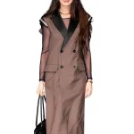 Anne Hathaway The Devil Wears Prada 2 Sleeveless Coat