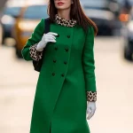 Anne Hathaway The Devil Wears Prada Green Coat