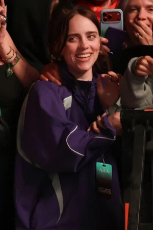 2026 Coachella Valley Music And Arts Festival Billie Eilish One Less Lonely Girl Purple Jacket