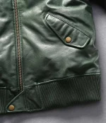 Casual Bomber Avirex Ace of Spades Leather Jacket with Patch