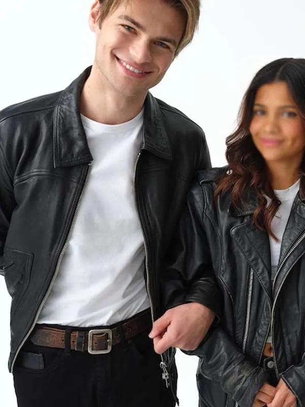 Cole Walter My Life with the Walter Boys S02 Black Leather Jacket 01 Cole Walter My Life with the Walter Boys S02 Black Leather Jacket
