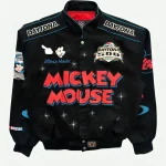 Vintage JH Designs 2004 Daytona Disney Mickey Mouse Black Nascar Jacket