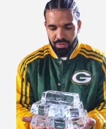 2026 Drake Iceman Drop Date Green Bay Packers Starter Varsity Bomber Jacket