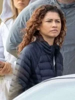 Zendaya Euphoria 2025 Rue Bennett Black Puffer Jacket