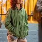 Zendaya Euphoria 2025 Rue Bennett Green Cotton Jacket