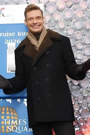 Eve With Ryan Seacrest 2026 Press Junket Peacoat