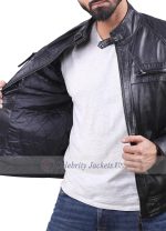 Glen Cafe Racer Distressed Various Color Leather Jacket
