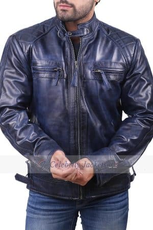Glen Cafe Racer Distressed Various Color Leather Jacket
