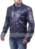 Glen Cafe Racer Distressed Various Color Leather Jacket