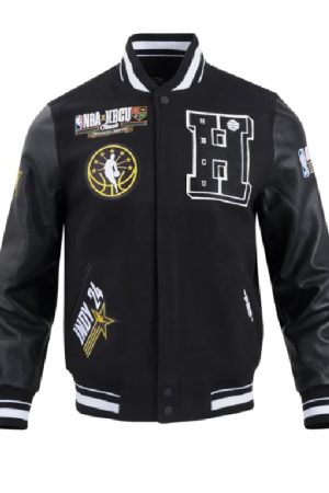 Men’s Pro Standard Black 2024 NBA All-Star Game x HBCU Classic Varsity Full-Snap Jacket