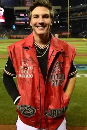 Jake McCarthy Arizona Diamondbacks Red Leather Vest