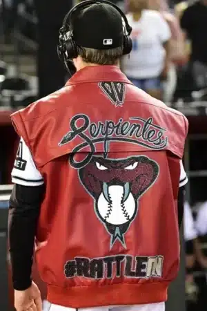 Jake McCarthy Arizona Diamondbacks Red Leather Vest