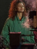 Zendaya Euphoria 2025 Rue Bennett Green Cotton Jacket