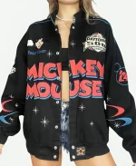 Vintage JH Designs 2004 Daytona Disney Mickey Mouse Black Nascar Jacket