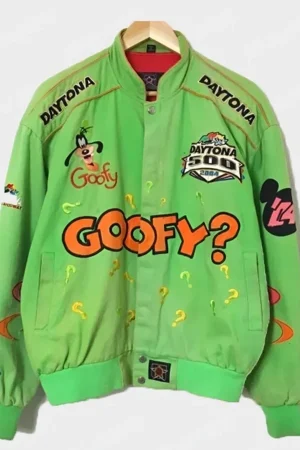 Buy Now Disney Daytona 500 Goofy Racing Green Jacket For Men And Women