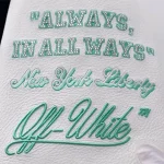 WNBA Off-white New York Liberty Varsity Jacket