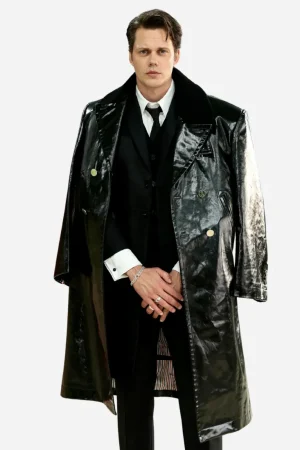 Bill Skarsgård Leather Coat Met Gala 2026
