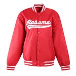 Alabama Crimson Tide A Game Crimson Varsity Satin Jacket