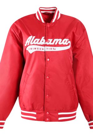 Alabama Crimson Tide A Game Crimson Varsity Satin Jacket