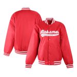 Alabama Crimson Tide A Game Crimson Varsity Satin Jacket