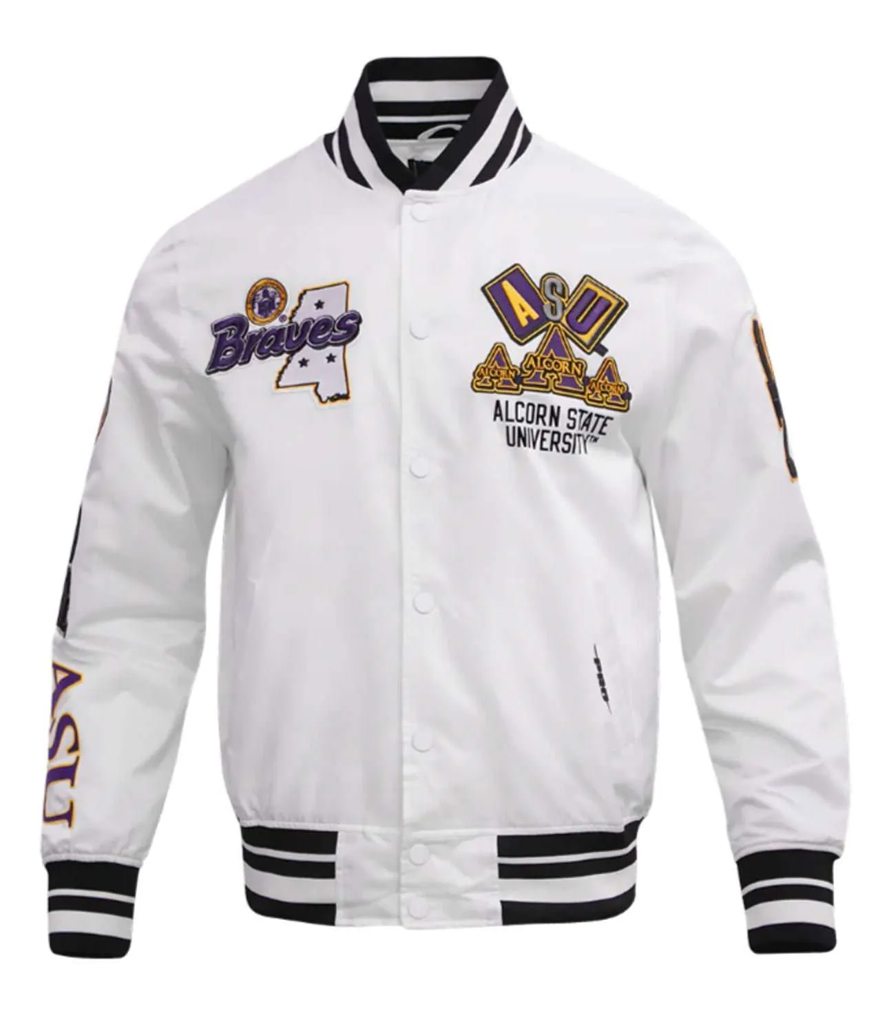 Alcorn State University Homecoming Rib Satin Jacket 01 Alcorn State University Homecoming Rib Satin Jacket