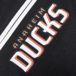 Anaheim Ducks Classic Black and White Varsity Jacket