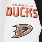 Anaheim Ducks Classic Black and White Varsity Jacket