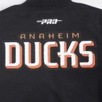 Anaheim Ducks Classic Black and White Varsity Jacket