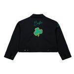 Boston Celtics Black Mechanic Cropped Full-Zip Jacket