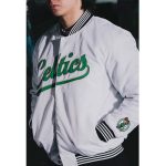 Boston Celtics White Varsity Nylon Jacket