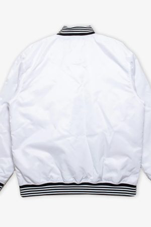 Chicago Bulls White Varsity Nylon Jacket
