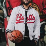 Chicago Bulls White Varsity Nylon Jacket