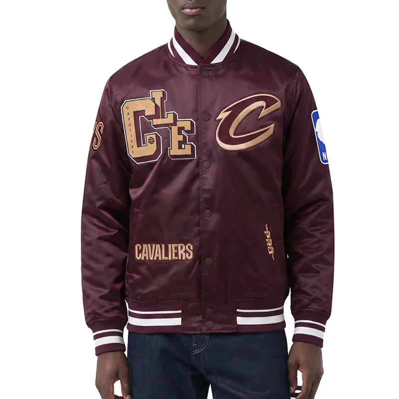 Cleveland Cavaliers Warriors Best of Rib Satin Jacket 01 Cleveland Cavaliers Warriors Best of Rib Satin Jacket