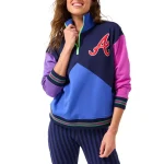 Colorblock Classic Atlanta Braves Quarter-Zip Sweatshirt