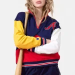 Colorblock Classic Atlanta Braves Quarter-Zip Sweatshirt