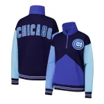 Colorblock Classic Chicago Cubs Quarter-Zip Sweatshirt