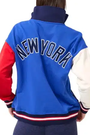Colorblock Classic NY Yankee Quarter-Zip Sweatshirt