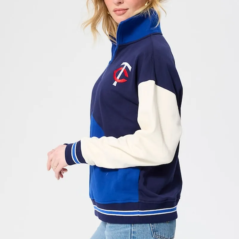 Colorblock Minnesota Twins Quarter-Zip Pullover Jacket 05 Colorblock Minnesota Twins Quarter-Zip Pullover Jacket