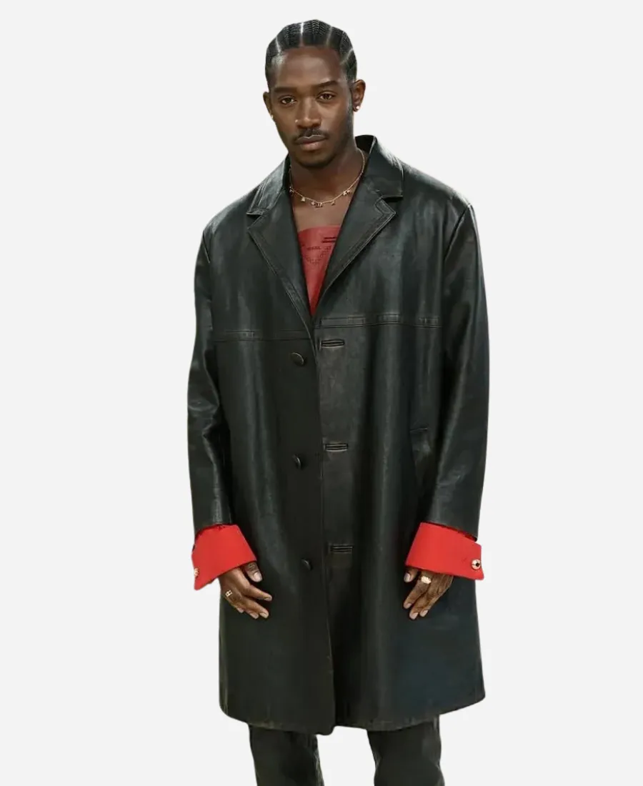 Damson Idris 2026 Met Gala Leather Coat 01 Damson Idris 2026 Met Gala Leather Coat
