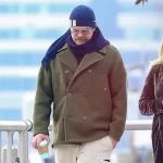David Harbour NYC 2026 Green Peacoat