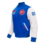 Detroit Pistons City Arch Royal and White Varsity Jacket