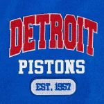 Detroit Pistons City Arch Royal and White Varsity Jacket