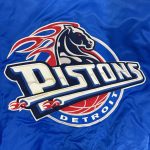 Detroit Pistons GIII Bomber Royal Satin Jacket