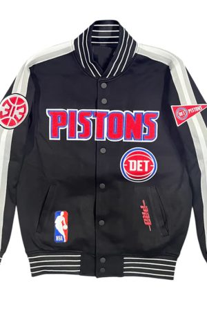 Detroit Pistons Logo Game Day Black Jacket