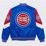 Detroit Pistons Throw It Back Heavyweight Royal Satin Jacket