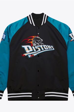 Detroit Pistons Vintage Logo Lightweight Satin Jacket