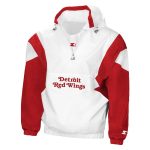 Detroit Red Wings White & Red Breakaway Anorak Hooded Jacket