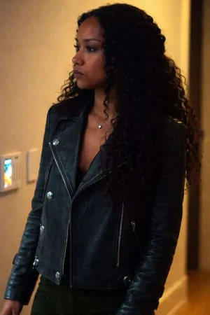 Genneya Walton Daredevil Born Again S02 Black Leather Jacket